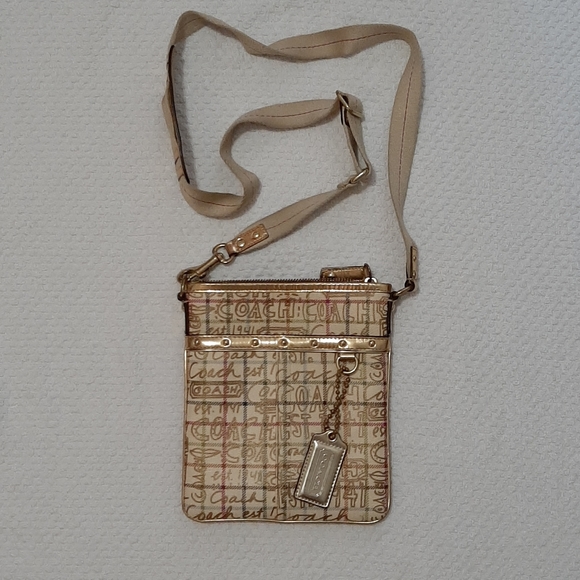 Coach Handbags - Coach Mini Crossbody (Gold)